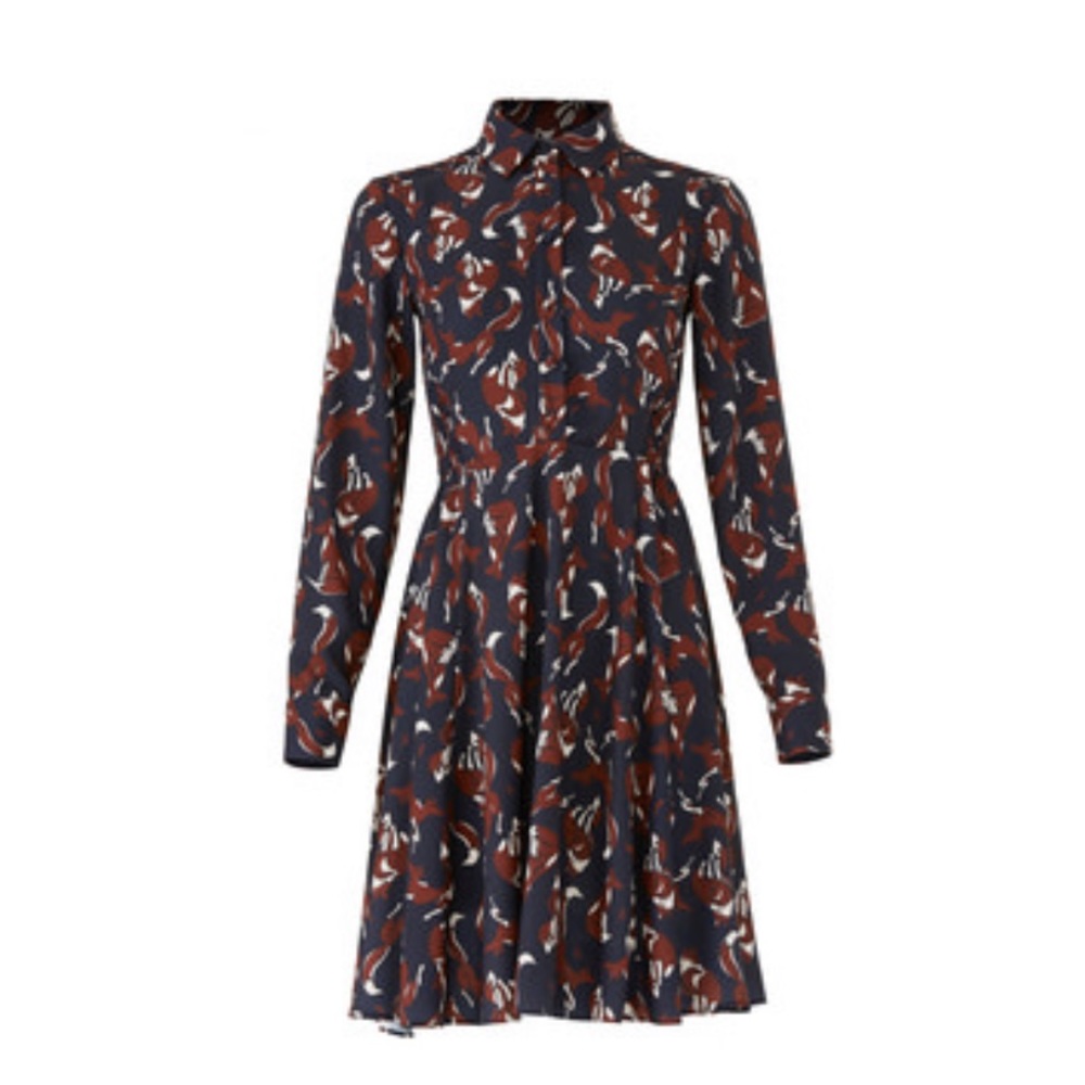 Kate Spade Foxes Smocked Dress